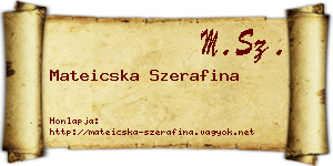 Mateicska Szerafina névjegykártya